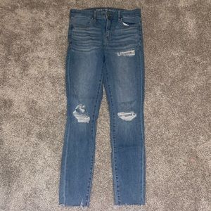 American Eagle ripped skinny jeans